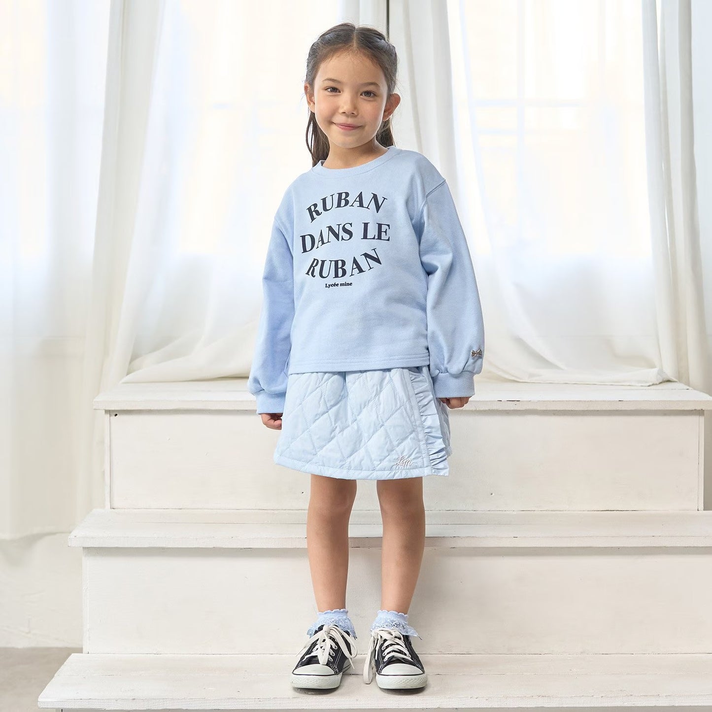 日本童裝 Ly# mine 絎縫夾棉裙褲 100-150cm 女童款 冬季 PANTS