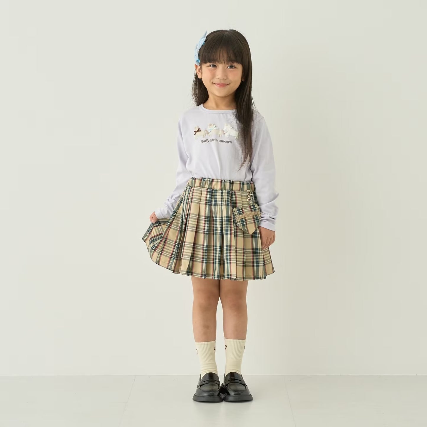 日本童裝 Ly# mine 學生妹格子百褶裙 100-150cm 女童款 秋季 SKIRTS 萬聖節 Cosplay服裝 Halloween攪鬼特輯