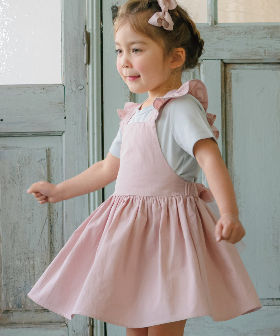 日本童裝 panpantutu 緞帶荷葉邊圍裙連身裙 90-140cm 女童款 夏季 DRESSES