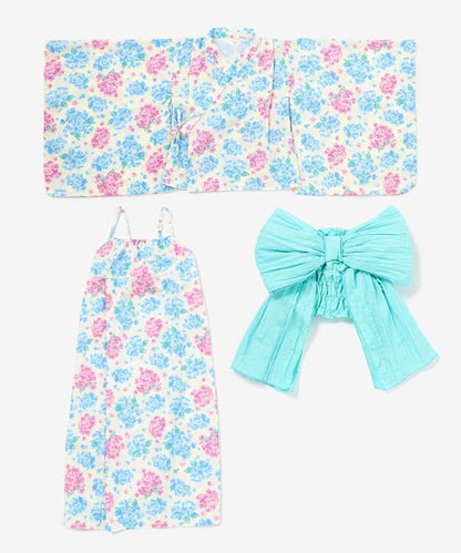 日本童裝 aF#a325 2Way 日本浴衣3件套裝 日本和服 110-140cm 女童款 夏季 OUTERWEAR DRESSES 日本夏祭慶典特輯