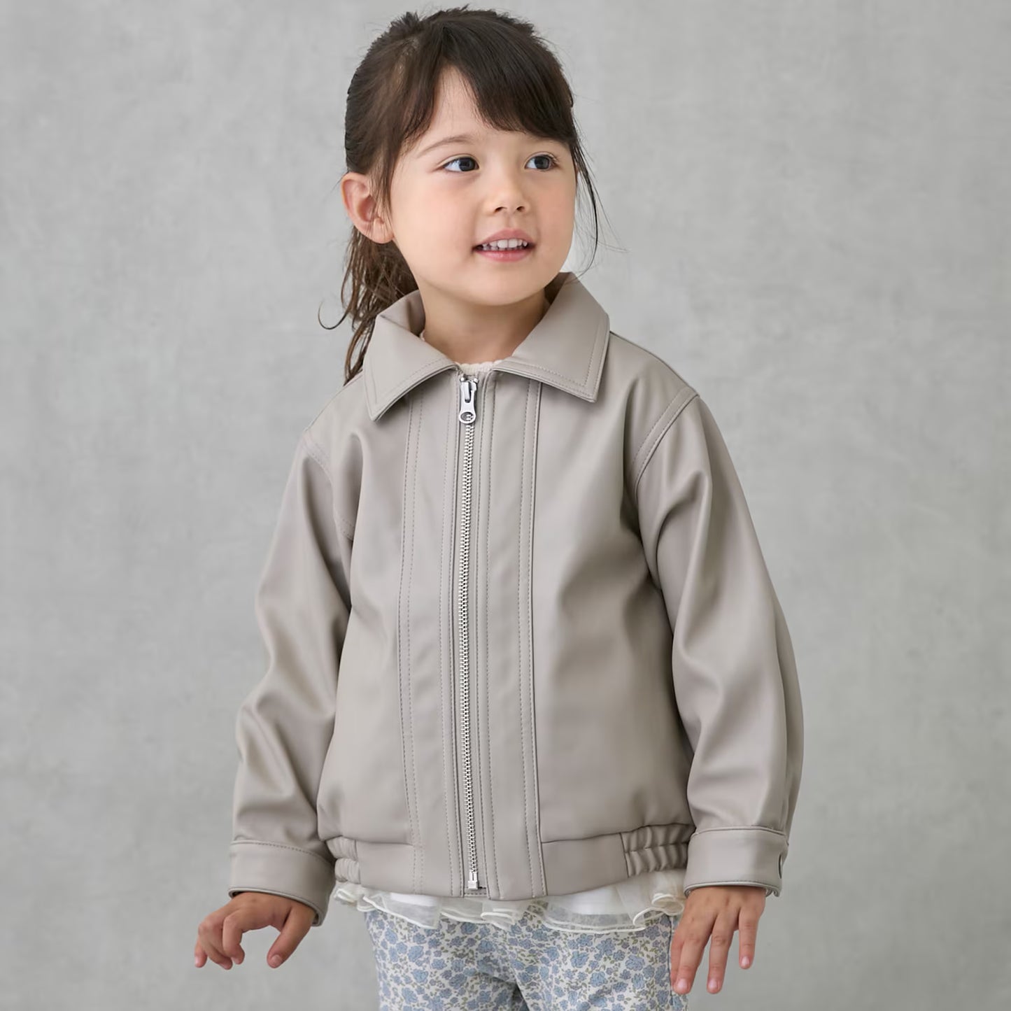 日本童裝 pe#main 人造皮革外套 100-130cm 女童款 冬季 OUTERWEAR