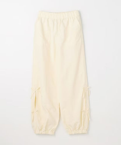 日本童裝 aF#a325 吸水速乾 蝴蝶結工裝長褲 110-160cm 女童款 夏季 PANTS