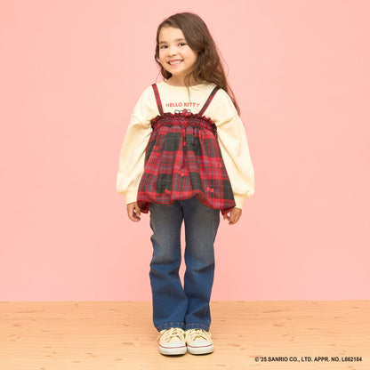 日本童裝 Ly# mine x Sanrio 4Way 前後兩著 可變上衣 可變短裙 100-140cm 女童款 冬季 TOPS SKIRTS