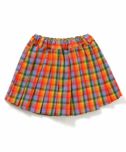 日本童裝 BREEZE 格仔百褶裙褲 80-140cm 女童款 冬季  SKIRTS PANTS Christmas 聖誕快樂特輯 聖誕服裝/飾物配件 聖誕紅/新年紅