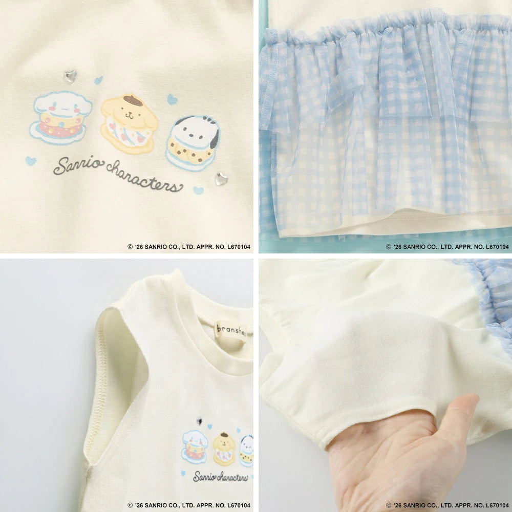 日本童裝 Branshes x Sanrio 荷葉邊層疊上衣 90-130cm 女童款 夏季 TOPS