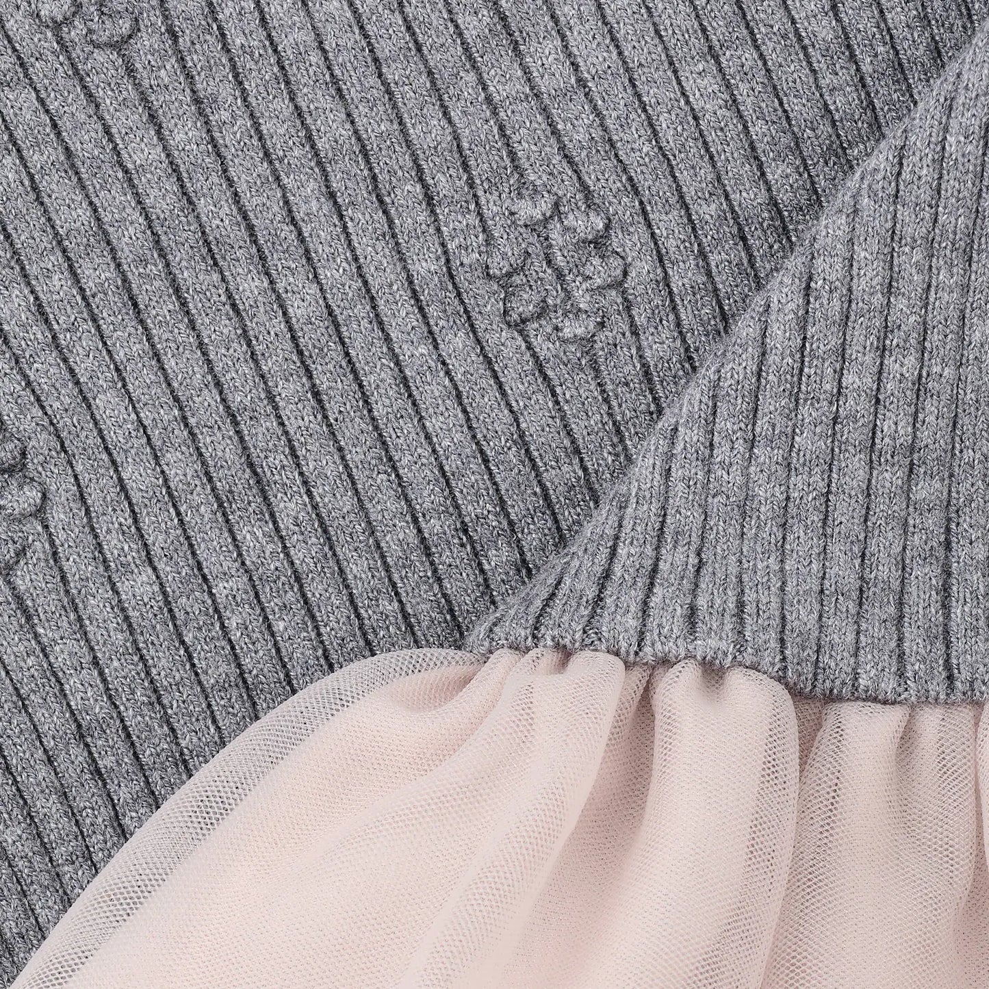 日本童裝 pe#main 針織薄紗收腰上衣 80-130cm 女童款 冬季 TOPS