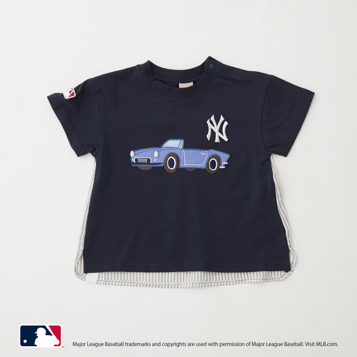 日本童裝 pe#main x 【MLB】汽車貼花上衣 80-130cm 男童款/女童款 夏季 TOPS
