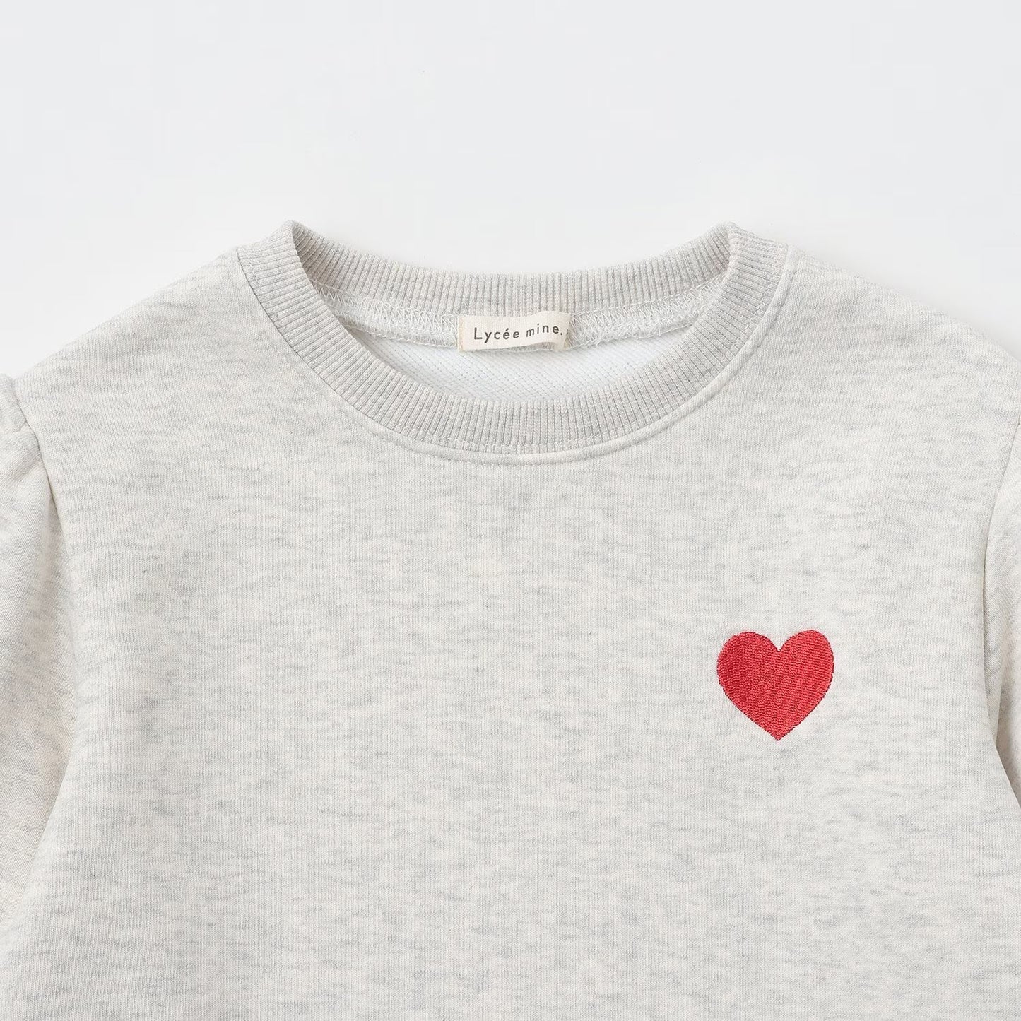 日本童裝 Ly# mine 速乾系列 心心刺繡衛衣 100-150cm 女童款 冬季 TOPS