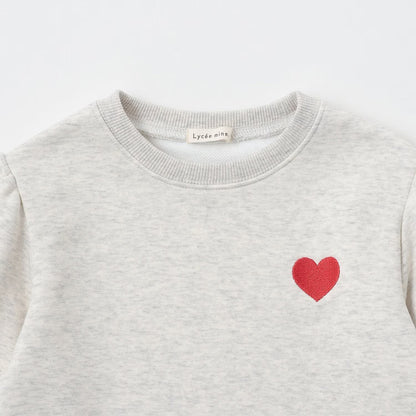 日本童裝 Ly# mine 速乾系列 心心刺繡衛衣 100-150cm 女童款 冬季 TOPS