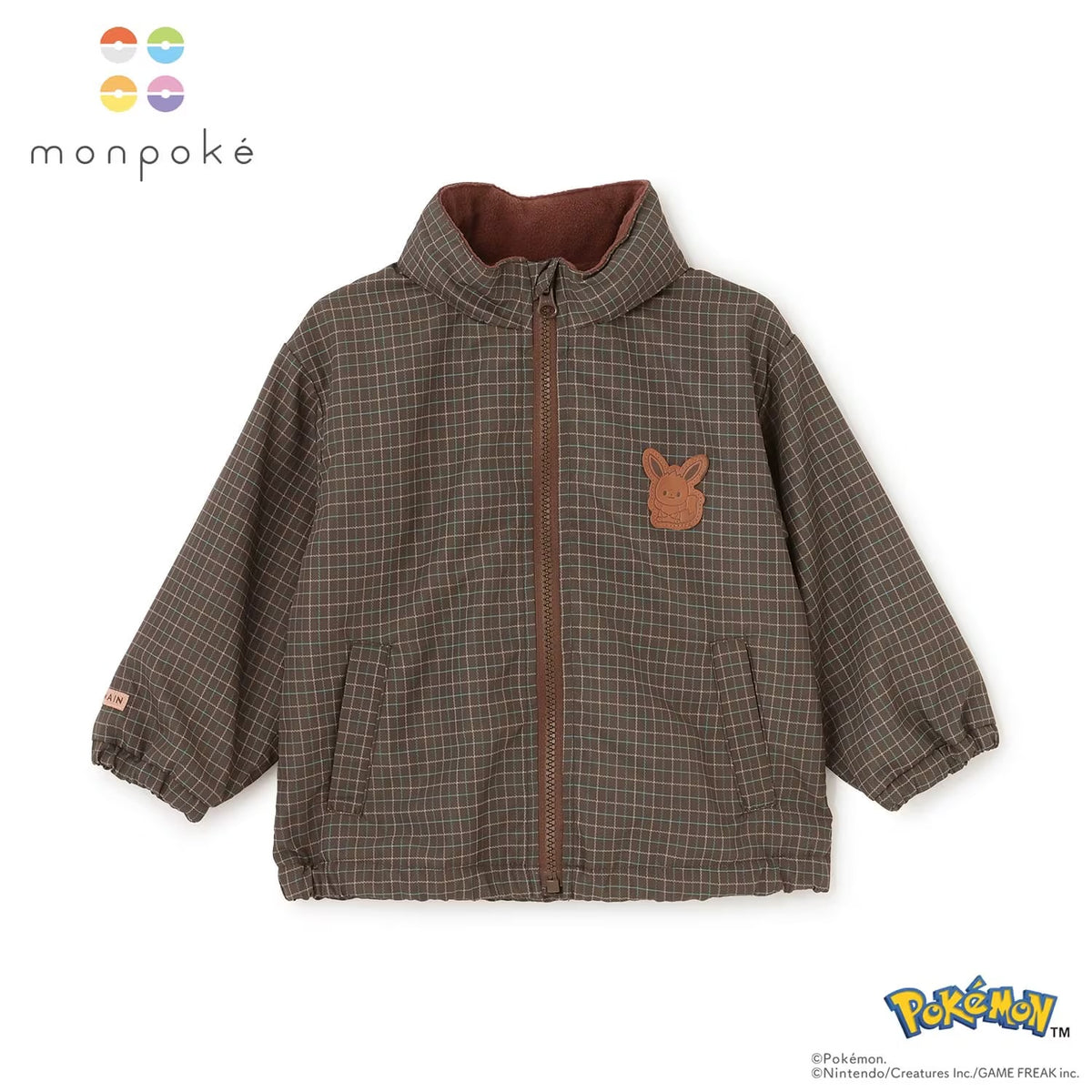 日本童裝 pe#main x【monpoke】連帽抓毛風褸 80-120cm 男童款/女童款 秋季 OUTERWEAR