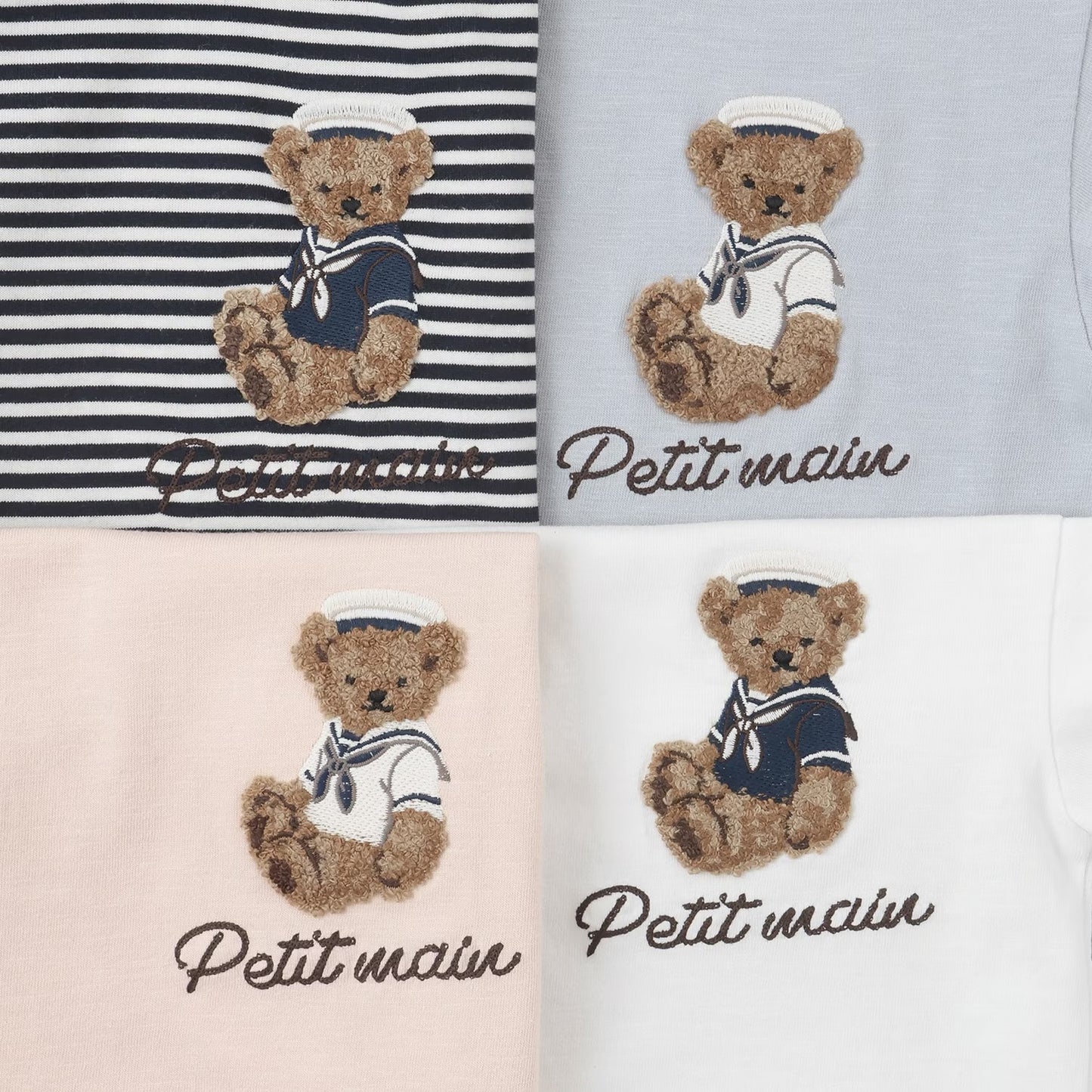 日本童裝 pe#main 熊仔刺繡上衣 80-130cm 男童款/女童款 夏季 TOPS