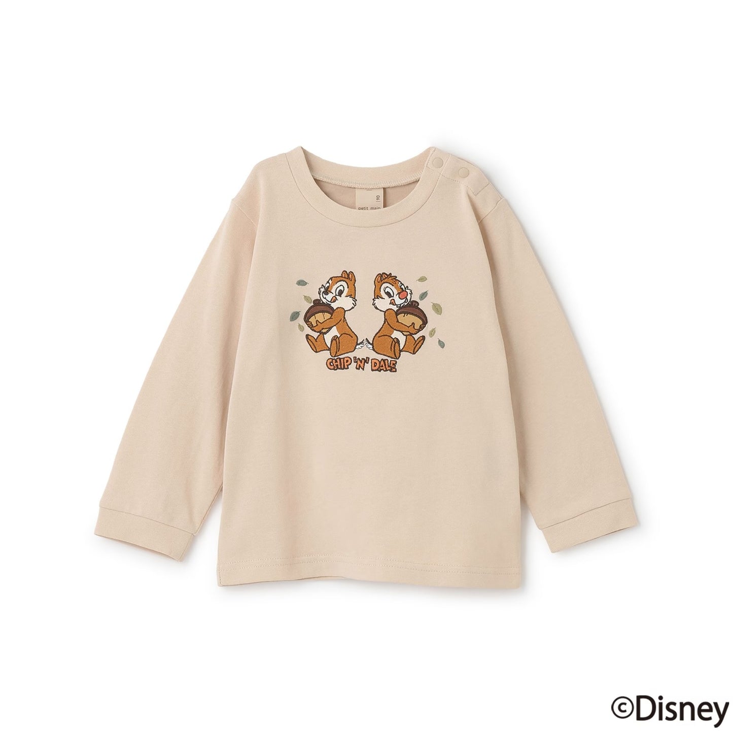 日本童裝 pe#main x Disney 圖案長袖上衣 80-130cm 男童款/女童款 秋季 TOPS