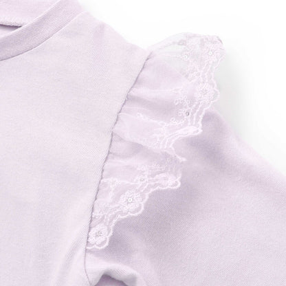 日本童裝 Slap Slip x Sanrio 肩部刺繡荷葉邊長袖上衣 80-130cm 女童款 秋季 TOPS 其他品牌童裝