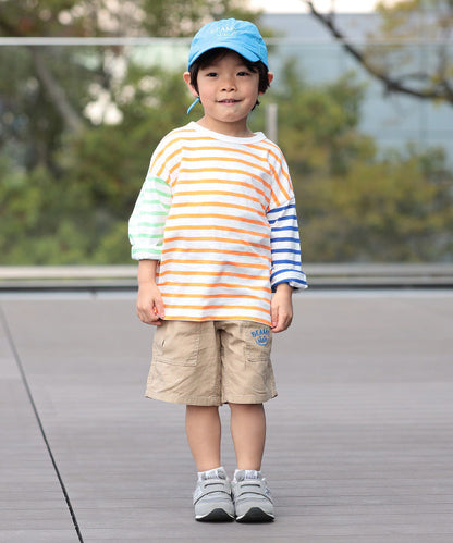 日本童裝 BE#AMS mini 條紋長袖上衣 90-140cm 男童款/女童款 夏季 TOPS