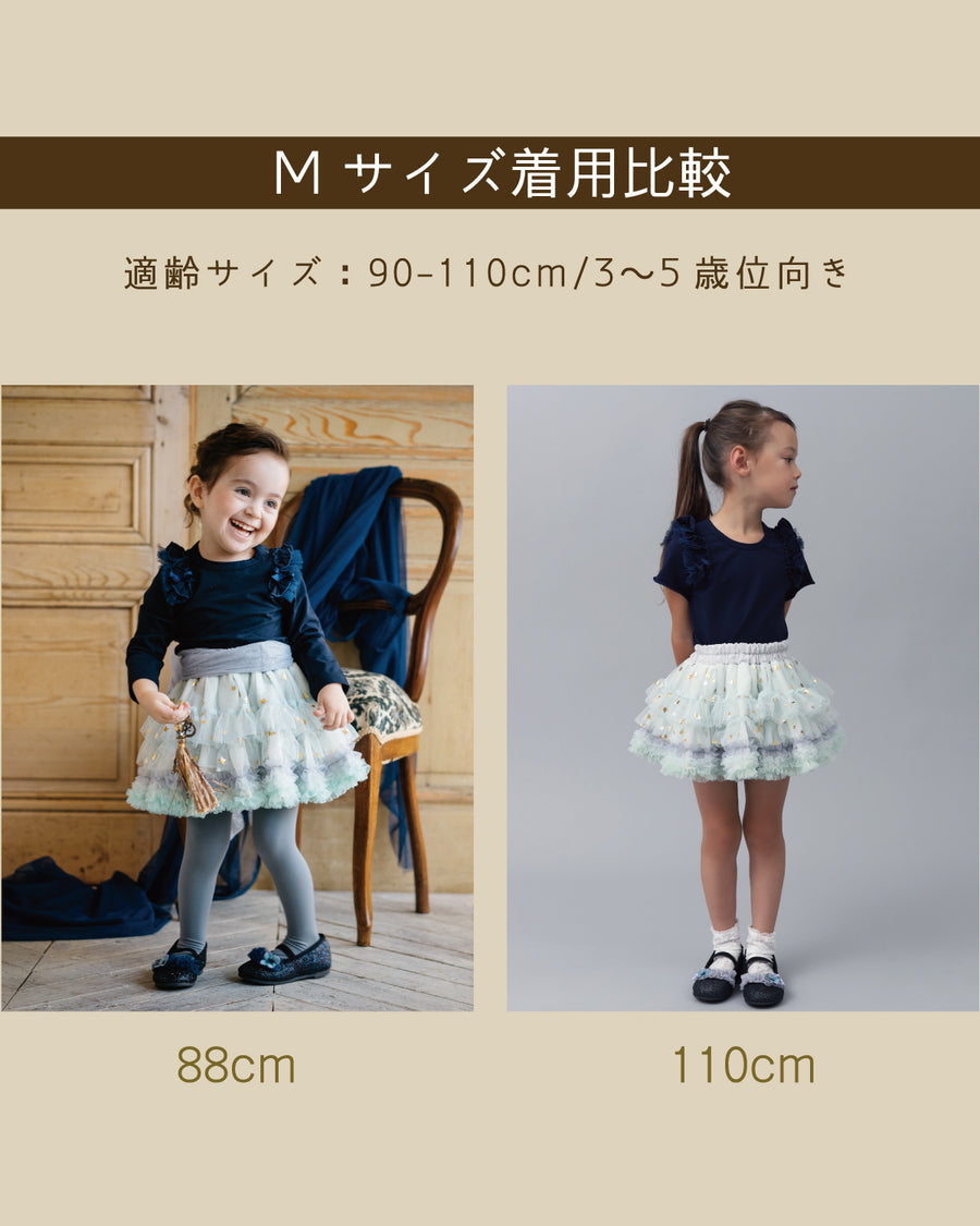 日本童裝 panpantutu 法式藍 tutu裙 70-145cm 女童款 初生嬰兒 夏季 SKIRTS