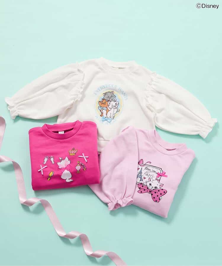 日本童裝 apres les cours x Disney Marie印花衛衣 80-140cm 女童款 冬季 TOPS 聖誕紅/新年紅