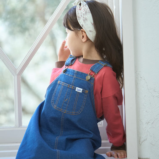 日本童裝 pe#main x【Lee】圍巾連長袖上衣 80-130cm 男童款/女童款 夏季 TOPS