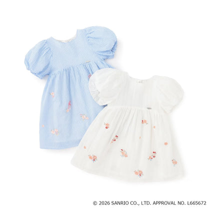 日本童裝 pe#main x 【Sanrio】刺繡圖案連身裙 90-130cm 女童款 夏季 DRESSES