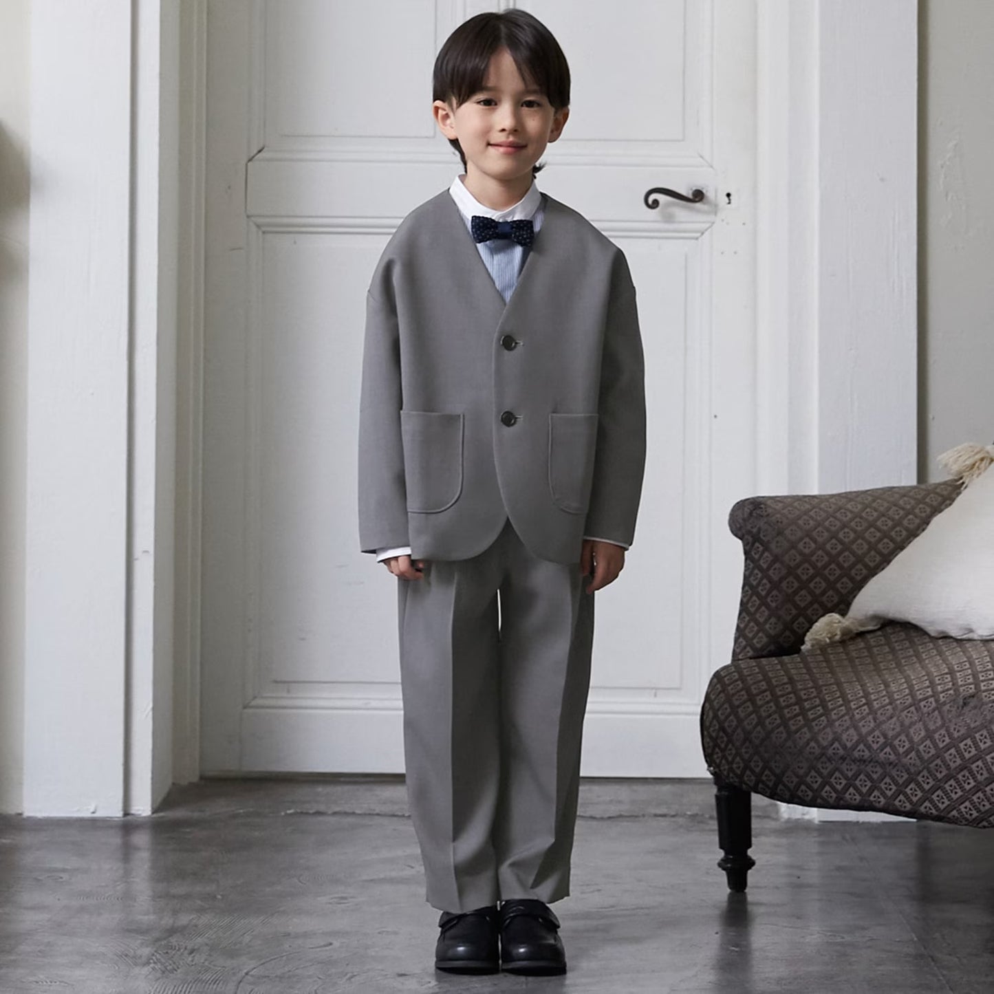 日本童裝 pe#main 禮服三件套裝 110-130cm 男童款 冬季 OUTERWEAR TOPS PANTS 面試/宴會/表演 【日本預售：2026年2月中旬】