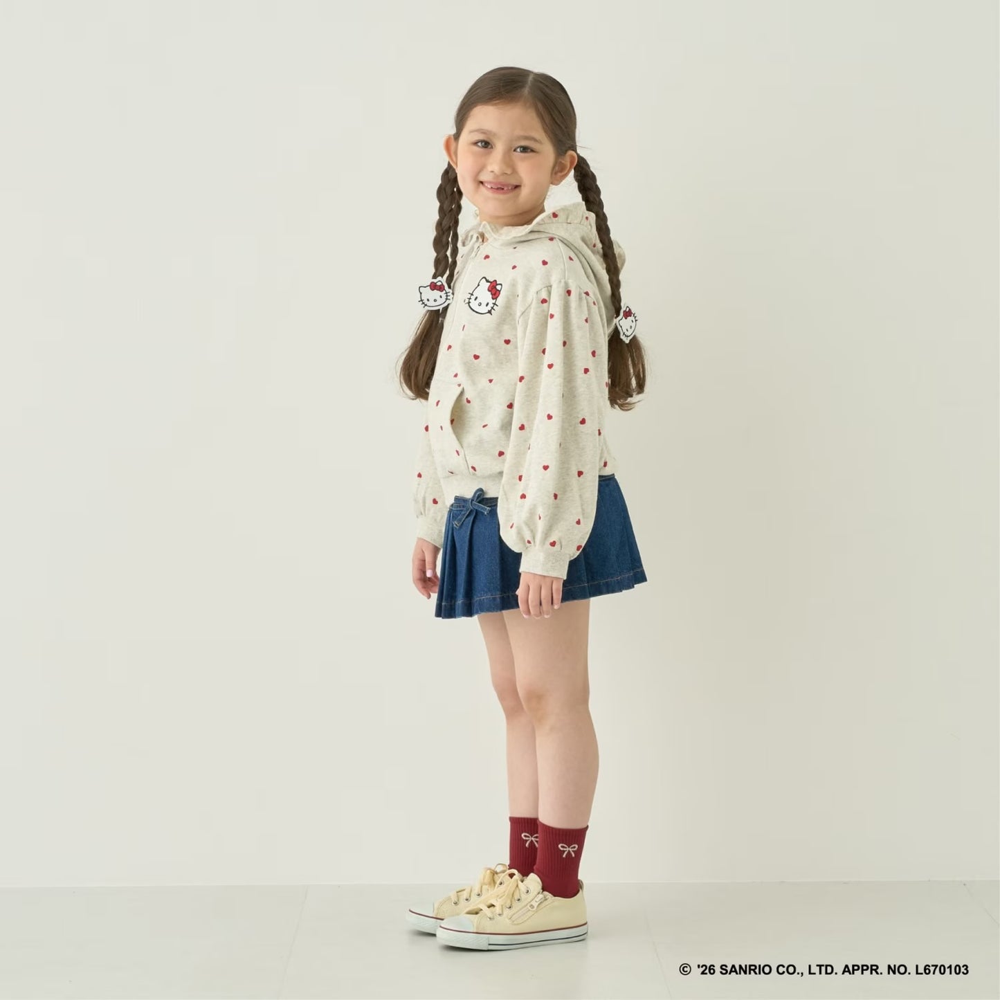 日本童裝 Ly# mine x Sanrio 花邊口袋衛衣外套 90-140cm 女童款 秋季 OUTERWEAR
