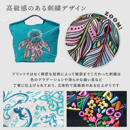 Ball&amp;Chain Embroidered Eco Bag Size M Bag Series Direct from Japan 