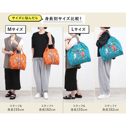 Ball&amp;Chain Embroidered Eco Bag Size M Bag Series Direct from Japan 
