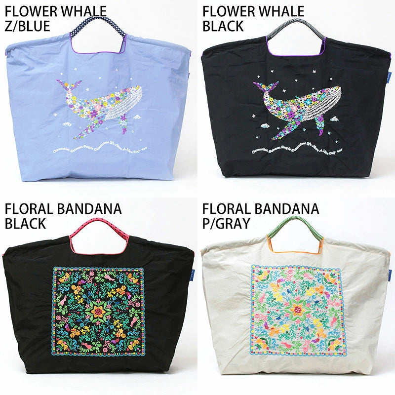 Ball&amp;Chain Embroidered Eco Bag Size L Bag Series Direct from Japan 