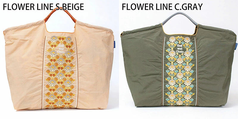 Ball&amp;Chain Embroidered Eco Bag Size L Bag Series Direct from Japan 