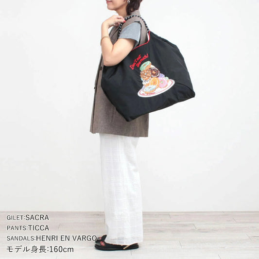 Ball&amp;Chain Embroidered Eco Bag Size L Bag Series Direct from Japan 
