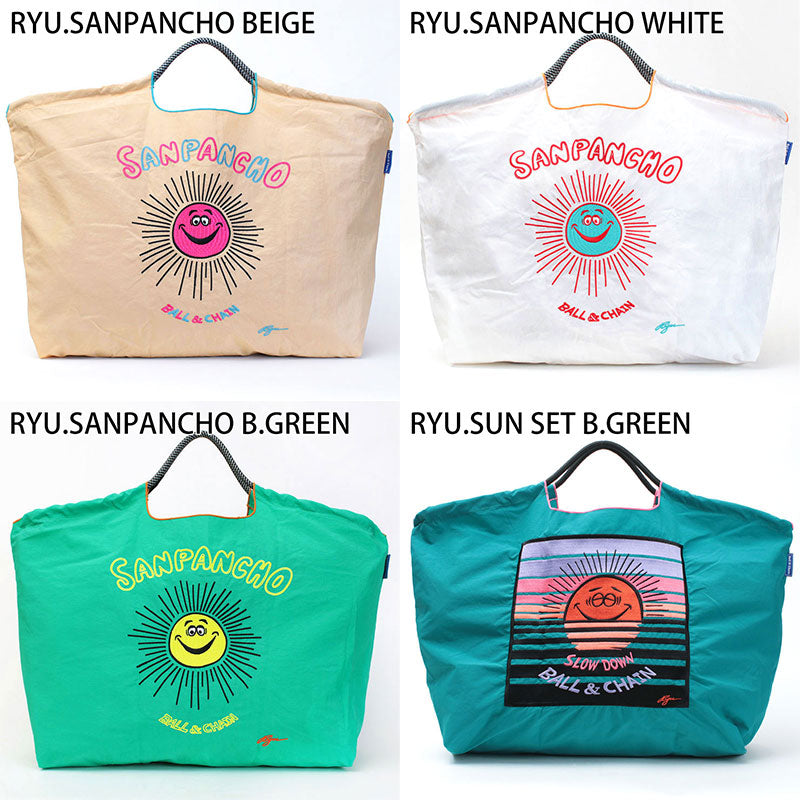 Ball&amp;Chain Embroidered Eco Bag Size L Bag Series Direct from Japan 
