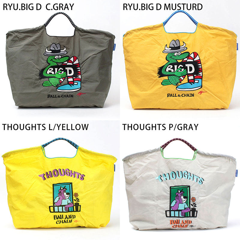 Ball&amp;Chain Embroidered Eco Bag Size L Bag Series Direct from Japan 