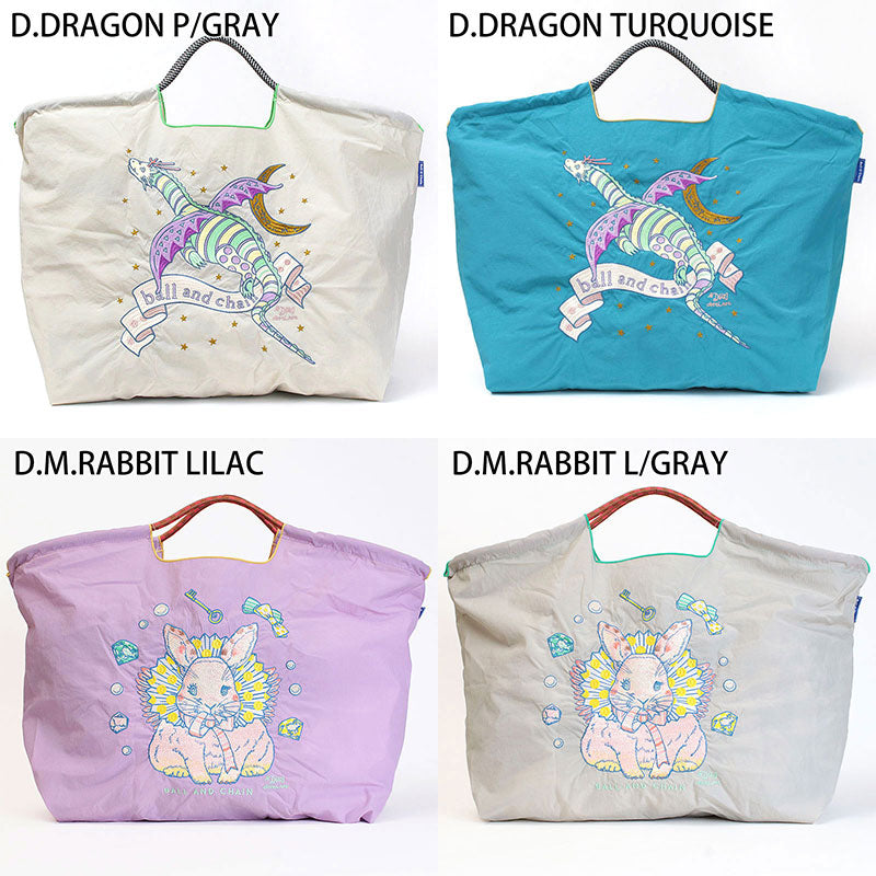 Ball&amp;Chain Embroidered Eco Bag Size L Bag Series Direct from Japan 