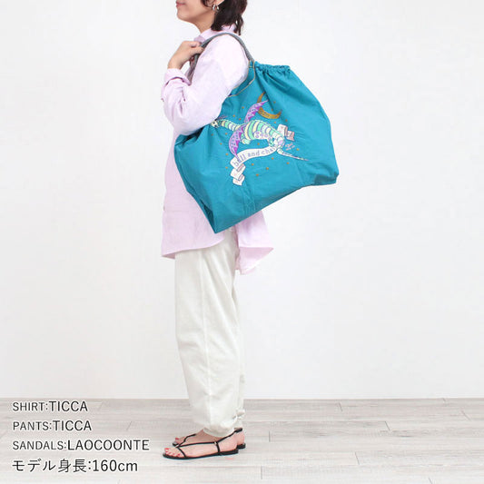 Ball&amp;Chain Embroidered Eco Bag Size L Bag Series Direct from Japan 