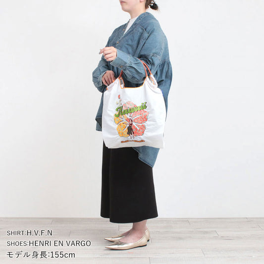 Ball&amp;Chain Embroidered Eco Bag Size M Bag Series Direct from Japan 