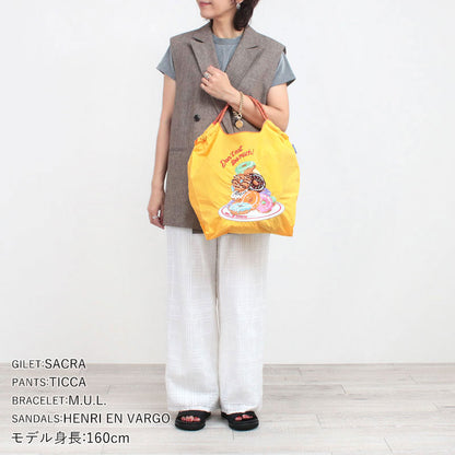 Ball&amp;Chain Embroidered Eco Bag Size M Bag Series Direct from Japan 