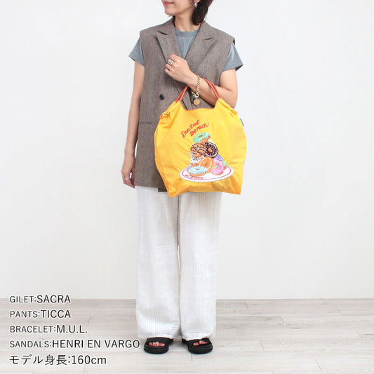 Ball&amp;Chain Embroidered Eco Bag Size M Bag Series Direct from Japan 