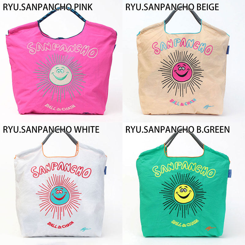 Ball&amp;Chain Embroidered Eco Bag Size M Bag Series Direct from Japan 