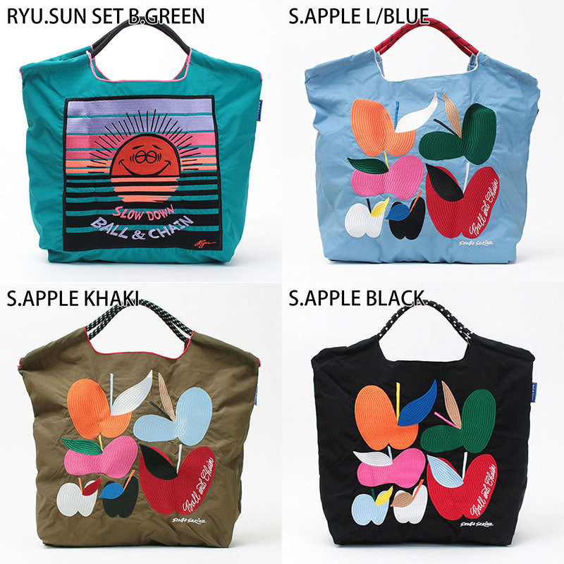 Ball&amp;Chain Embroidered Eco Bag Size M Bag Series Direct from Japan 