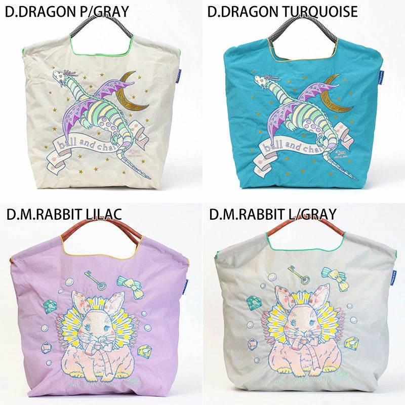 Ball&amp;Chain Embroidered Eco Bag Size M Bag Series Direct from Japan 