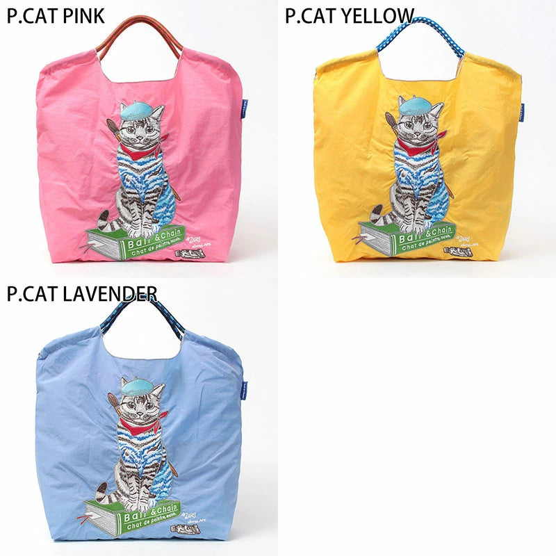 Ball&amp;Chain Embroidered Eco Bag Size M Bag Series Direct from Japan 