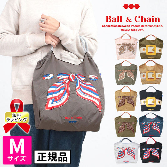 Ball&amp;Chain Embroidered Eco Bag Size M Bag Series Direct from Japan 
