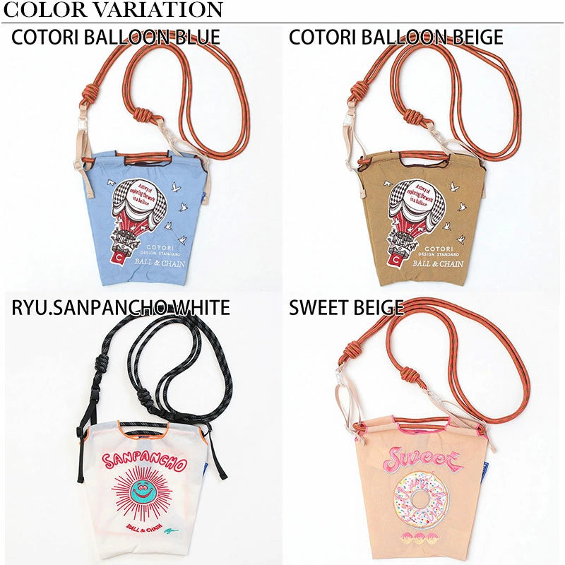Ball&amp;Chain Embroidered Eco Bag Size S Bag Series Direct from Japan 