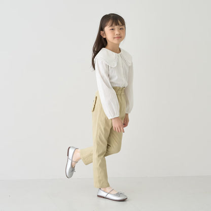 日本童裝 Ly# mine 荷葉邊口袋彈力長褲 100-140cm 女童款 秋季 PANTS