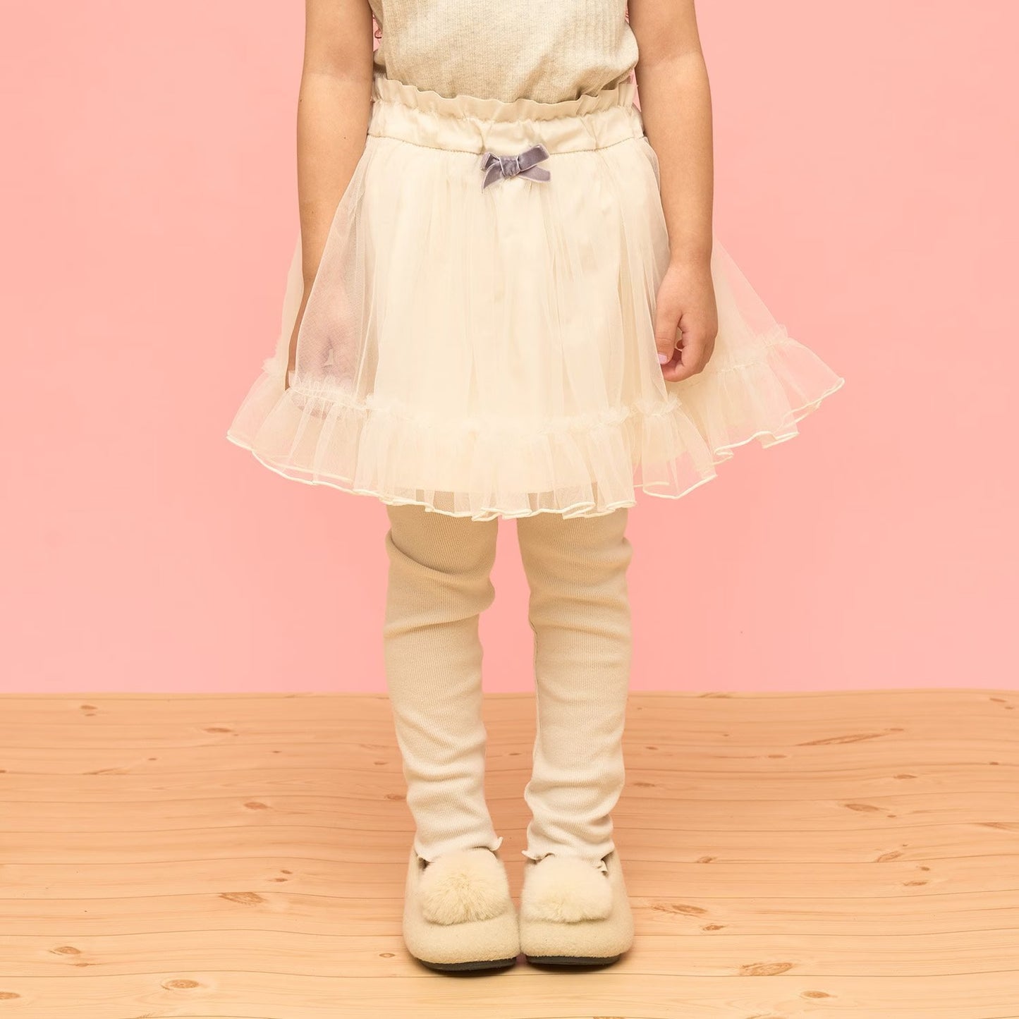 日本童裝 Ly# mine 蓬鬆薄紗裙連打底褲 100-140cm 女童款 冬季 SKIRTS PANTS