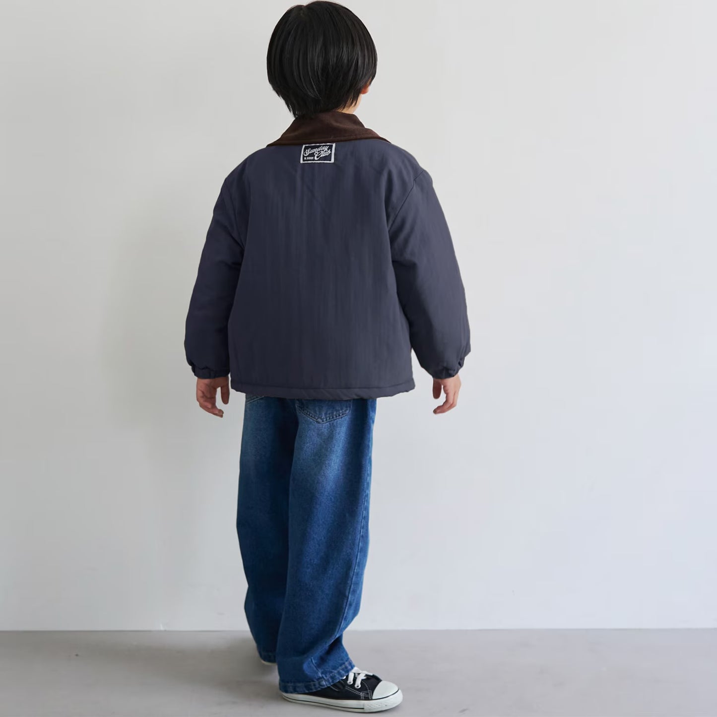 日本童裝 b・R# 燈芯絨領絎縫夾棉外套 100-140cm 男童款 冬季 (適合香港平均溫度、寒冷天氣、溫度低天氣）OUTERWEAR 【日本預售：2026年9月中旬】