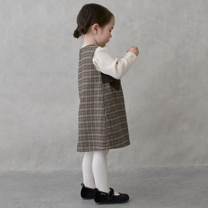 日本童裝 pe#main 蝴蝶結緞帶背心裙 80-130cm 女童款 冬季 DRESSES 面試/宴會/表演