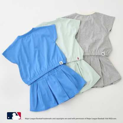 日本童裝 pe#main x 【MLB】上衣短裙兩件套裝 80-130cm 女童款 夏季 TOPS SKIRTS