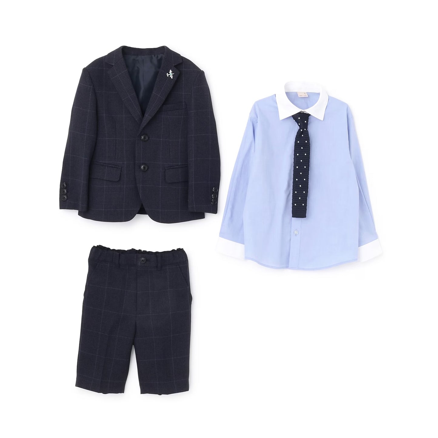 日本童裝 pe#main 禮服三件套裝 110-130cm 男童款 冬季 OUTERWEAR TOPS PANTS 面試/宴會/表演