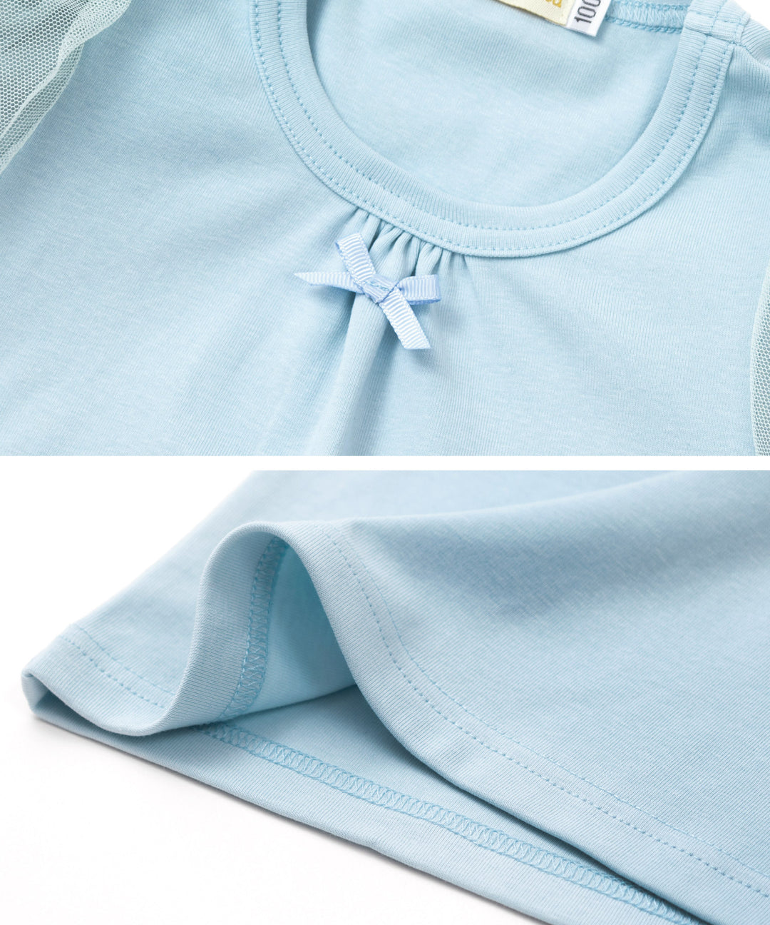 Japanese children's clothing panpantutu puff sleeve top 80-150cm girls summer TOPS 