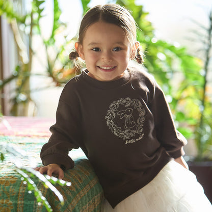 日本童裝 pe#main 印花衛衣 80-130cm 女童款 冬季 TOPS 聖誕紅/新年紅